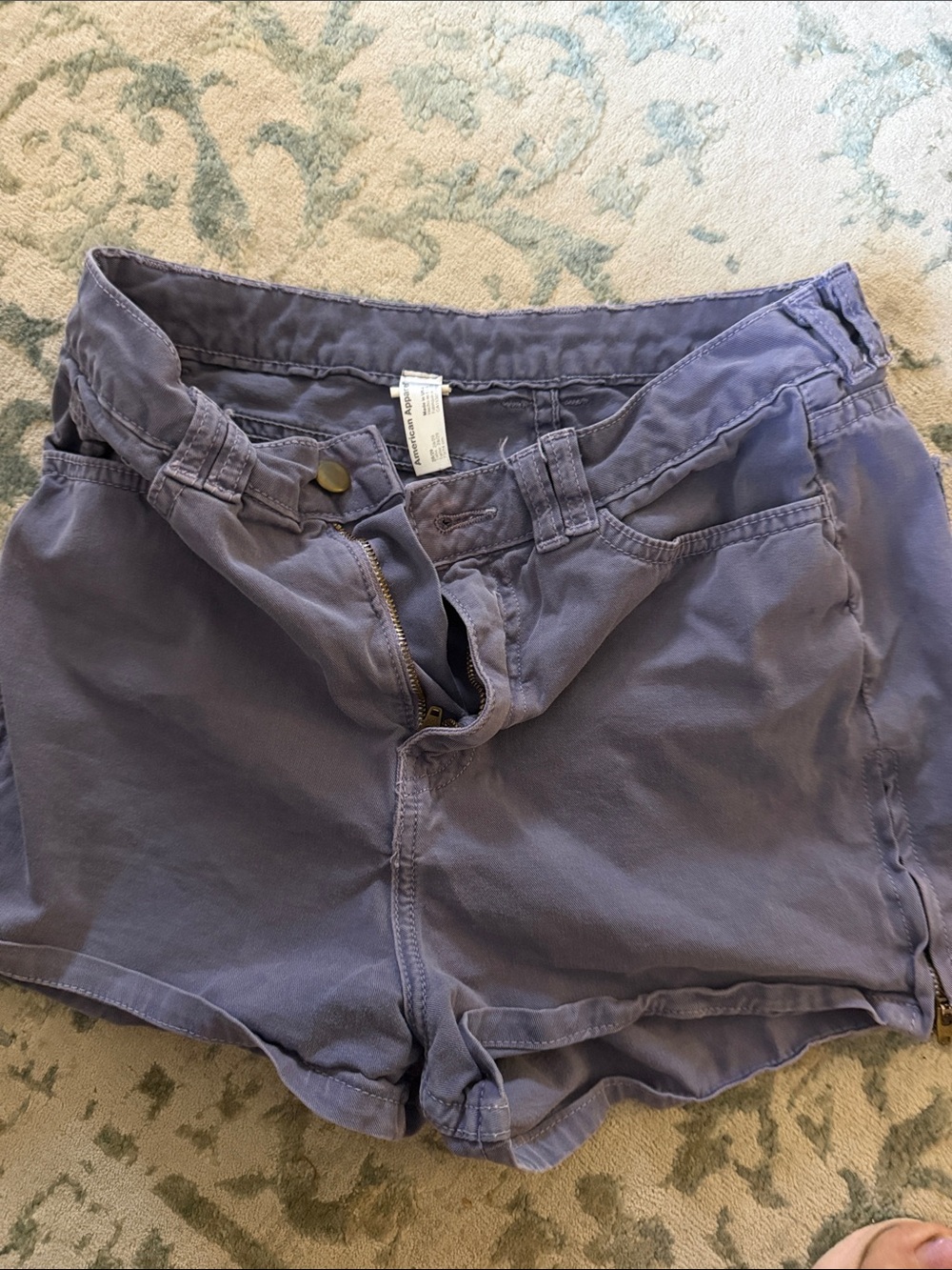 American Apparel Faded Lavender Cotton Bermuda Shorts